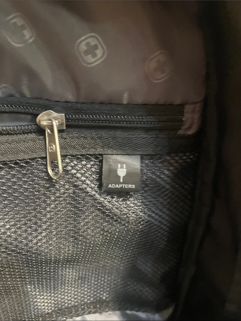 SwissGear Black Backpack with Red Logo Accents